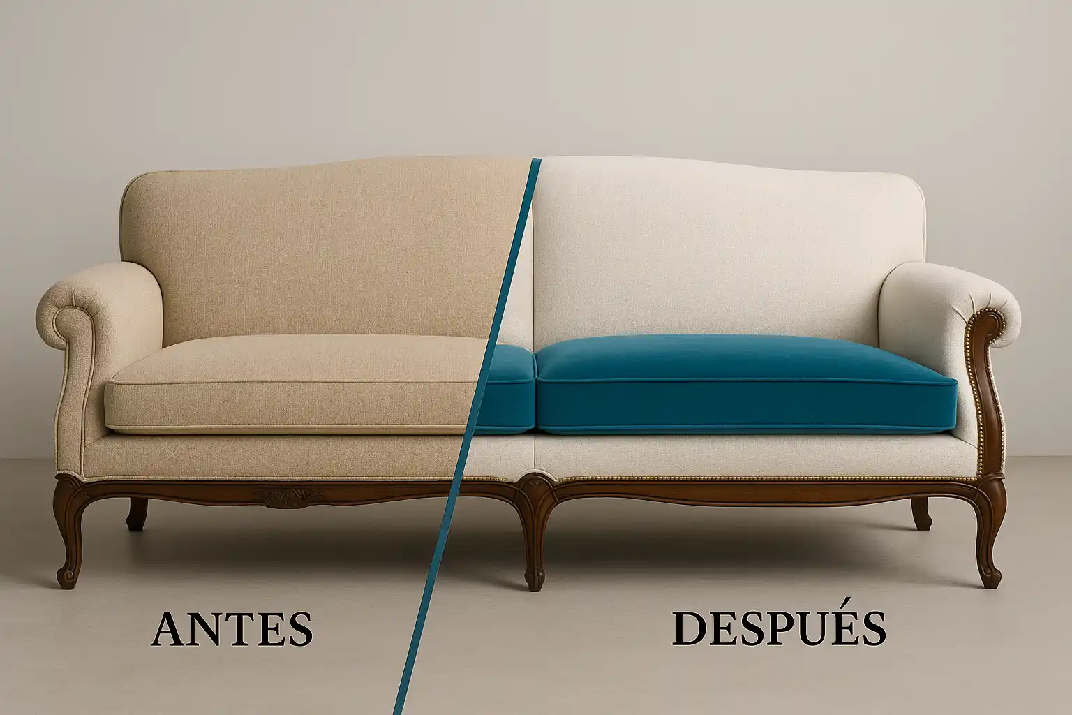 renovación sofás tapizado premium antes después transformación lujo