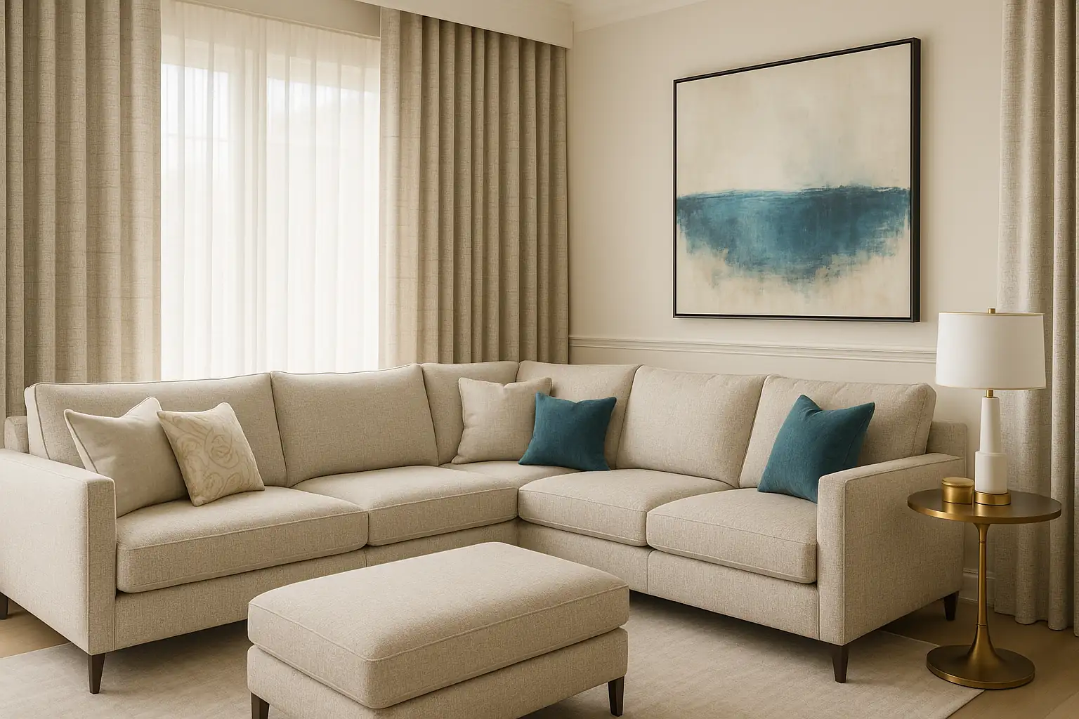 salón elegante tapizado telas Casamance Madrid Pozuelo interiorismo lujo