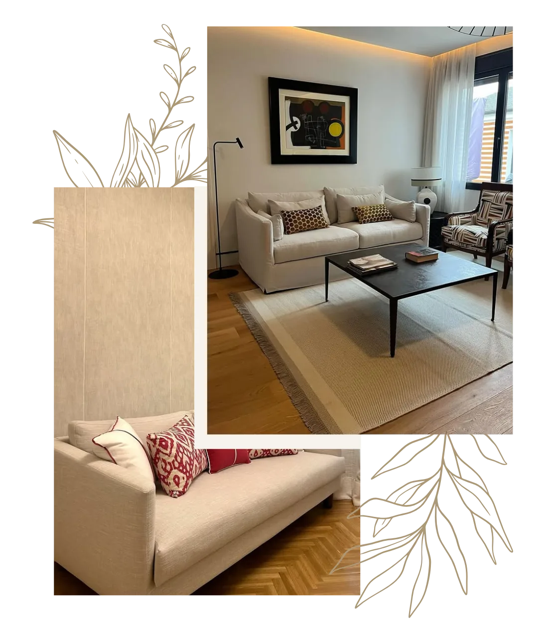Sofás Fancy Decor con acabado floral