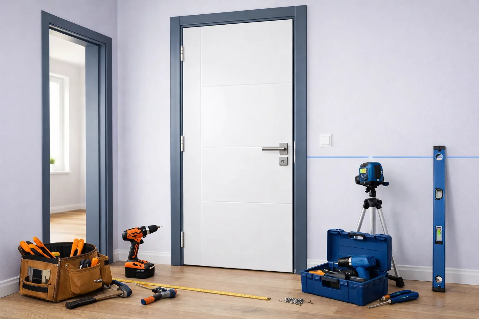 instalación profesional de puertas interior sin obra en vivienda de Madrid Norte con acabados de calidad